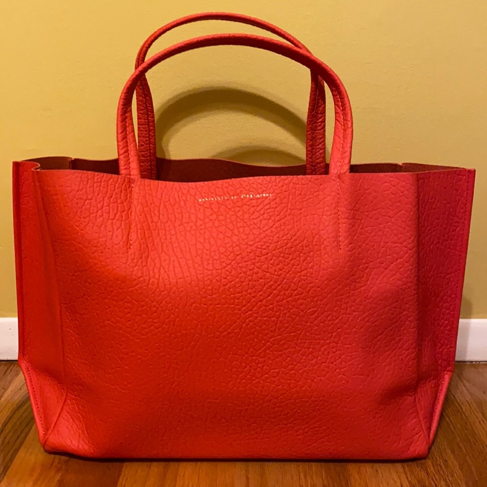 Ampersand As Apostrophe Sideways Tote, Poppy Red
